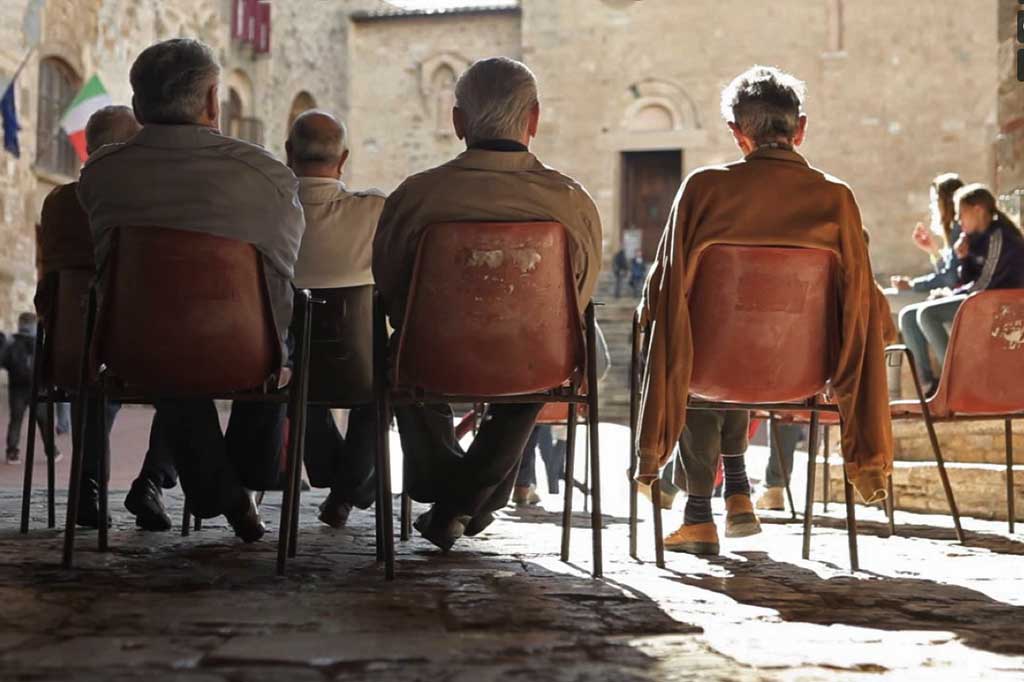 Men in the Piazza