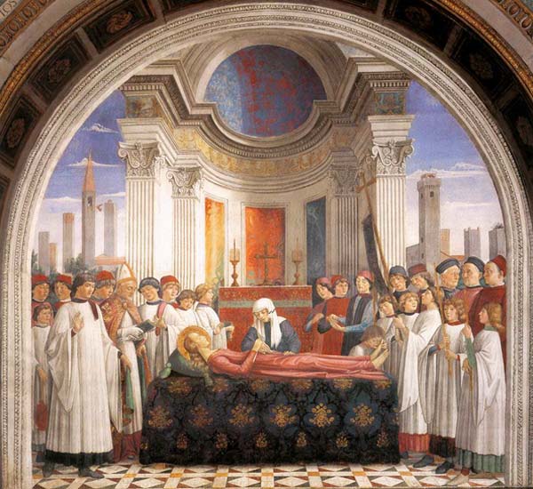 San Gimignano: Ghirlandaio, Annuncio della morte a santa Fina
