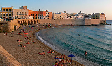 Gallipoli, la spiaggia cittadina